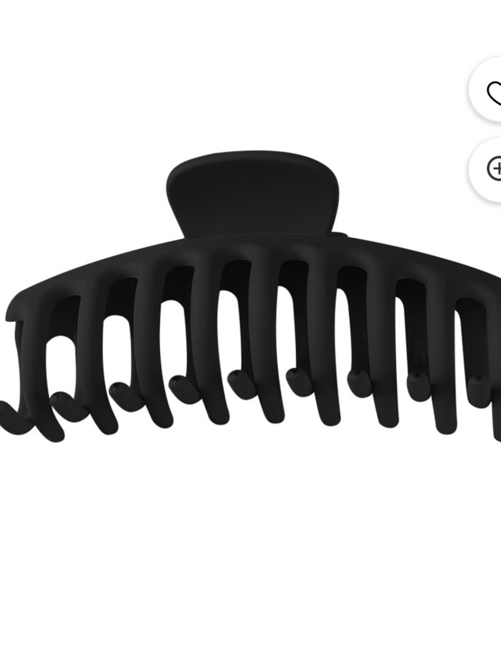 Matte Black Hair Claw Clip - Classic Grip